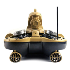 Water Land Amphibious Remote Control Tank Ship Charging Launch Target Folding Crawling 360° Rotation Flashing Light