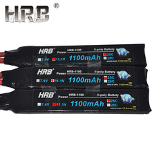 HRB Water Gun Lipo Battery 3S 2S 7.4V 11.1V 1100mAh 25C Tamiya Connector AKKU Mini Airsoft BB Air Pistol Electric Toys RC Parts