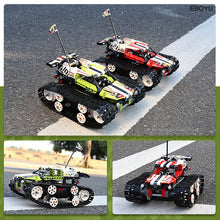 EBOYU(TM) 410pcs 2.4Gh Block Tank 2CH DIY Building Bricks Block Racing Tank 13023/24 DIY RC Racer Tank Educational RC Tank Toy