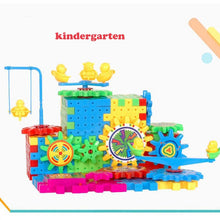 81Pcs Plastic Electric Gears 3D Building Blocks Kits DIY Free Assembly Educational Baby Gear Toys For Children's Birthday Gifts