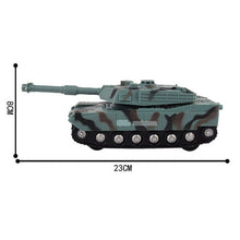 Abbyfrank RC Tank Battle Toy Tank 1:22 Radio Remote Control RC Tank Model Classic Toys For Kids 360 Rotation Music LED