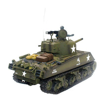 US Main Mattle Tank Model Toy 1:16 2.4G Simulation Sound Turret Rotation Smoke Launch Bullet M4A3 Kids Remote Control RC Tank