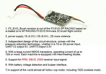 SP RACING F3 EVO V2.0 Brush Flight Control Board For Tiny 90mm 120mm 125mm FPV Micro Quadcopters Better than Scisky 32bits