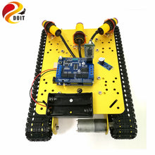 DOIT TS100 Bluetooth Control Obstacle Avoidance Robot Crawler Tank Car Chassis with Shock Absorption for Modification by Phone