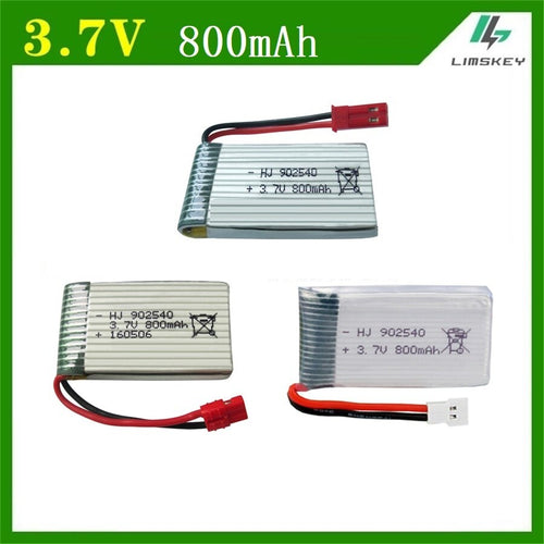 1pcs 3.7V 800mAh 902540 Battry For Syma X5C X5SC X5SW M68 X5HC X5HW X400 X800 four-axis Model aircraft 3.7V 800mah Lipo battery