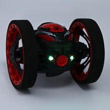 Mini Cars Bounce Car PEG SJ88 2.4GHz RC Car with Flexible Wheels Rotation LED Light Remote Control Robot Car Toys for Gifts