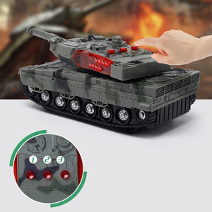 1 Set 4 Channels RC Tank Battle Tank With Light & Musical Tank Cannon 360 Degree Rotation RC Cars For Children Boy Gift