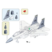 Building Blocks Fit LegoINGlys 270Pcs Military Series F-15 Eagle Fighter MOC Airplane Model Kits Assemble Toys For Adults Gift