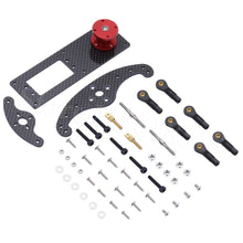 Carbon Fiber Servo Rudder Tray Mount Self Adjusting Futaba JR Kit With Offset Bellcrank Accessories for 20-50cc RC Scale Plane