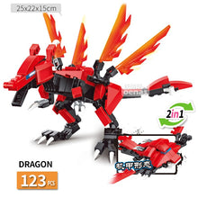 Animal transform Dragon Chinese zodiac signs assembled building block bricks Compatible Legoed kids kits toys Children gift