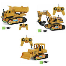 4Ch Simulation Rc Excavator Toys With Music And Light Children'S Boys Rc Truck Toys Gifts Rc Engineering Car Tractor Toy