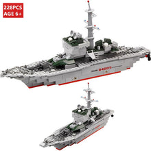 228Pcs Cruiser Army Military Frigate Building Blocks Battle War Ship Bricks LegoINGLs Navy Vessel Boat Educational Toys for Boys