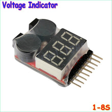 1/2pcs 1-8S LED Low Voltage Buzzer Alarm Lipo Voltage Indicator Checker Tester