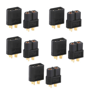 10PCS AMASS XT60 XT-60 XT60 Male Female Bullet Connectors Plugs Black Yellow For RC Lipo Battery 5Pairs Quadcopter Helicopter