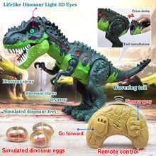 Remote control Kids Walk Sounds Dinosaur Model Toys Large Size Electric Walking Animals Toy with Music Light Spray Gifts For Boy