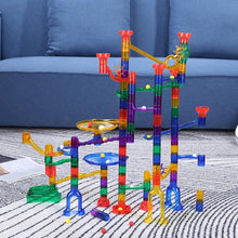 Children 180pcs Plastic Race Maze Track DIY Assembly Blocks Kits Kids Marble Runs Model Building Construction Set Infant Toys