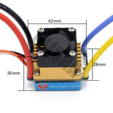 480A Waterproof Brushed ESC Speed Controller with 5V/3A BEC for 1/10 RC Crawler SCX10 D90 Traxxas Tamiya HSP RC Car