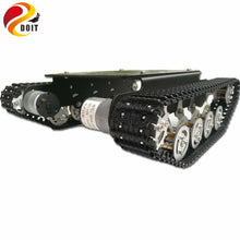 DOIT TS100 IR Control Shock Absorption Crawler Tracked Robot Tank Chassis with Obstacle Avoidance for Robot Education by Phone