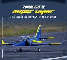 FMS 70mm Ducted Fan EDF Super Viper Jet Trainer Blue 6S 6CH with Retracts Flaps EPO PNP RC Airplane Model Plane Aircraft Avion