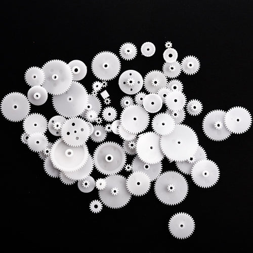 ABWE Different Styles White Plastic Gear Set 58 Pcs for RC Toys