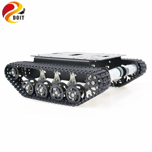 Shock Absorber Metal RC Robot Tank Chassis Kit with Track, DC Motor, Tracked Mobile Platform for Arduino Uno r3 Raspberry Pie DI