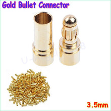 20/40pcs 3.5mm Gold Bullet Banana Connector Plug For ESC Battery Motor (10/20 pair)