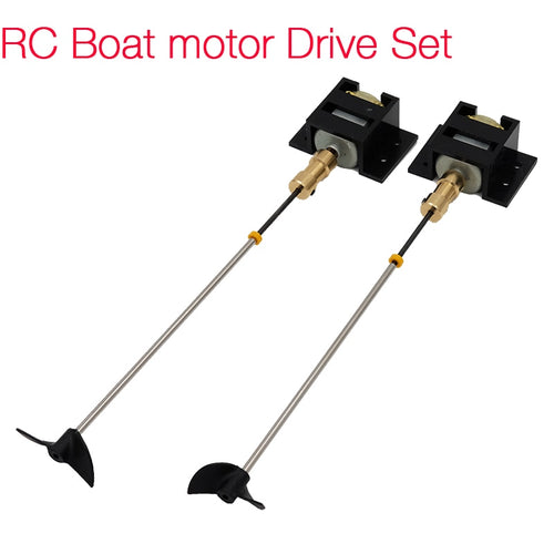 2 Sets RC Boat motor Drive Set 130 Motor+Motor Seat+Copper Coupling+15cm Shaft+Propellers Kit For DIY RC Model Boat Ship