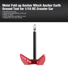 Rc Car Foldable Winch Anchor, Black And Red