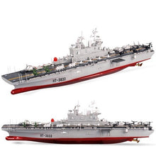 Remote control military affairs model HT-3833 super large 75cm 2.4G 4ch 1:275 RC Mothership amphibious assault ship RC boat toy