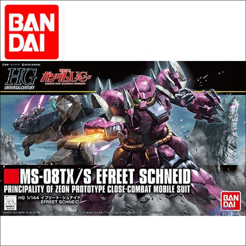 Original Gundam HG 1/144 Model MS-08TX/S EFREET SCHNEID ZEON TYPE UNICORN Mobile Suit Kids Toys
