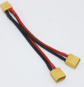 1pcs Xt60 Parallel Battery Connector Cable Dual Extension Y Splitter Silicone Wire