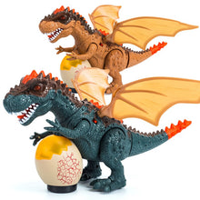 Infrared RC Dinosaur Toys Remote Control tyrannosaurus Shaking Head Flash Eyes Eggs Walking Spray Dino RC Toys For Children