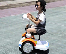 Fashion Children' Remote Control Car Balance Motor Van Ride on Electric Toys Kids RC Ride on Car Five Wheels Bumper Scooter Car