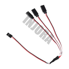 INJORA 1PCS 15/30cm 1 to 3 RC Servo Extension Wire Cable for Futaba JR Male to Female RC Model