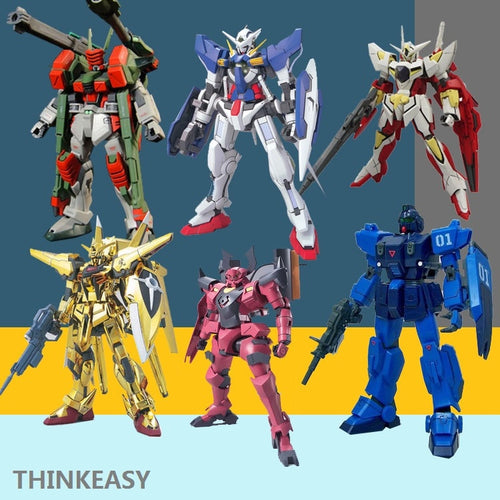 GAOGAO Gundam Model HG 1/144 Justice Freedom 00 Destiny Armor Unchained Mobile Suit Kids Toys With Holder