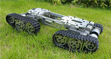 WZY569 Smart RC Tank Car Truck Robot Platform Climbin Metal Tank Chassis DIY 350 RPM CNC Alloy body+4 Plastic Tracks + 4 Motors