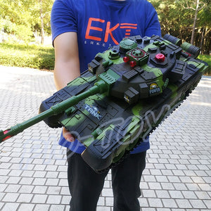 Children Day Gift Fighting Battle Tanks 2.4G 10 Channel RC Infrared Shooting Tank Electric Toy Army Vehicle Big War Tank Present