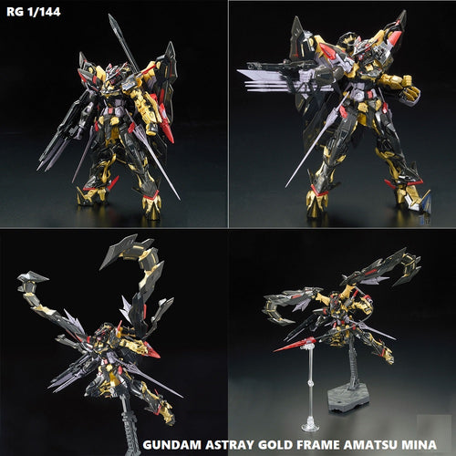 Original Gundam RG 1/144 Model ASTRAY GOLD FRAME AMATSU MINA Mobile Suit Kids Toys
