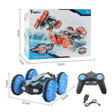 RC Car Driving Sports Cars TAW-C10 2.4G Water Land Amphibious Agents Waterproof Double Side Remote Control Stunt Car Toy