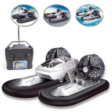 Amphibious Transport Dock Remote Control Hovercraft RC Boat Hovership 2.4G 6CH Work On Water 3pcs Battery Best Gift Toys For Kid