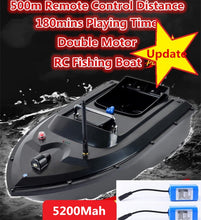 New Update RC Fishing Bait Boat 500m RC Distance Automatic correction route RC Fish Boat With 2pcs 5200mah Battery Free Bag Gift