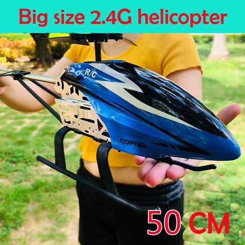 2019 new 3.5CH Single Blade 50cm Large Remote Control metal RC Helicopter with Gyro RTF for kids Outdoor Flying toy