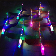 48cm EPP Foam Airplane Hand Launch Throwing Glider LED Light Aircraft Plane Model Outdoor Education Toys Gift for Children Adult