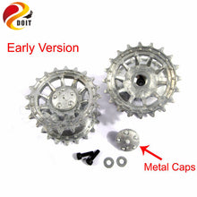 DOIT Metal Silver Tracks Sprockets Early with Metal Caps Idler Wheels with Bearings for Heng Long 3818 1 16 RC Tiger 1 tank