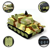 JSXuan Simulation German RC Tiger Tank 14 CH 1:72 Remote Control Simulated Panzer Mini RC Tanks For Child Toy kids gift