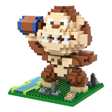 Pixels PacMan Micro Blocks Model DIY Assemble Action CartoonFigure Donkey Kong Qbert Building Kit Toy Boy Gift Cartoon 9617-9620