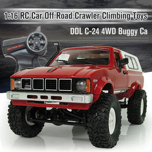 RC C-24 4WD 1:16 RC Car Off Road Crawler Climbing Toys with Headlight Remote Control Vehicle Buggy Toys for Kids Gift RTR