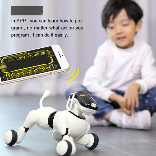 HeLicMax AI Dog Robot Toy 1803 APP Control Bluetooth Connection Smart Electronic AI Pet Dog Toy For Your Famliy and Friends