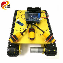DOIT TS100 Bluetooth Control Obstacle Avoidance Robot Crawler Tank Car Chassis with Shock Absorption for Modification by Phone