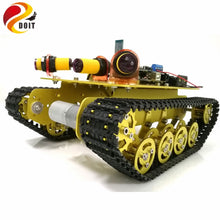 DOIT TS100 Bluetooth Control Obstacle Avoidance Robot Crawler Tank Car Chassis with Shock Absorption for Modification by Phone